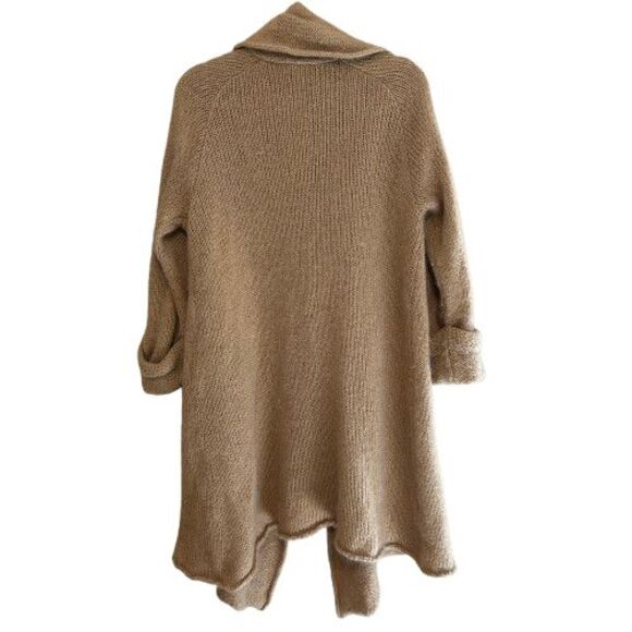 Soft Surroundings Telluride Topper Chunky Long Knit Cardigan Large Camel Brown - Picture 3 of 6